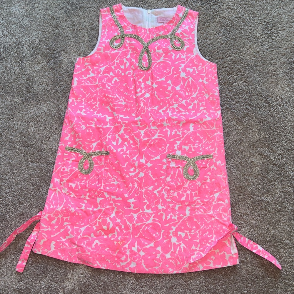 a Lilly Pulitzer shift dress